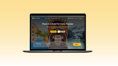 HOTELQUEST- hotel booking landing page landing page logo ui ux web design