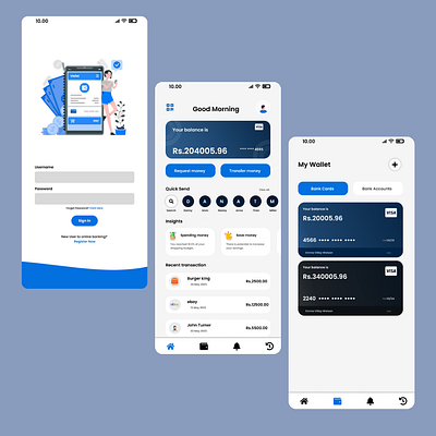 Banking App UI ( Figma ) app banking app ui banking system design designing figma mobile money management ui ui design wallet app