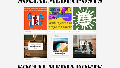 Assorted Social Media Post Designs branding design graphic design posts social media social media design social media post typography