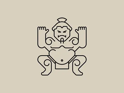 Sumo Wrestler branding design graphic design illustration logo vector