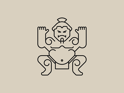 Sumo Wrestler branding design graphic design illustration logo vector