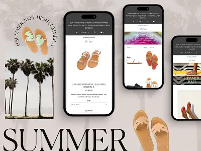 Solange Sandals - E-commerce Website buy ecommerce elegance figma design footwear landing page minimal online sandals shopping simple web design