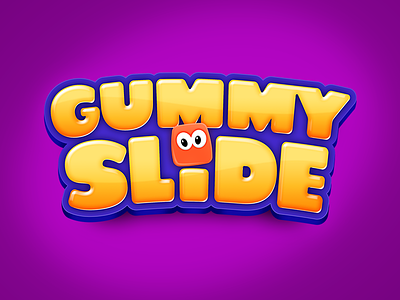 Gummy Slide logo branding design game ui graphic design logo mobile games videogames