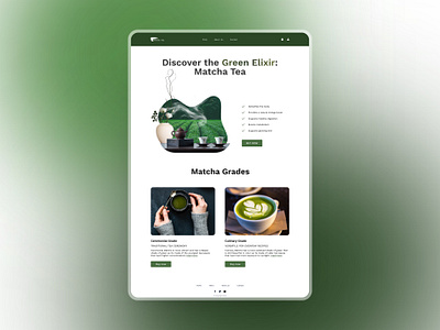 Matcha tea - Web Design design graphic design green greentea matcha tea ui uidesign uiux ux uxuidesign web webdesign