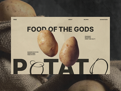 Creative concept POTATO branding concept creative design figma illustration logo potato tilda ui uidesign ux