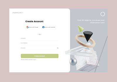 Sign Up Concept branding desktop logo ui