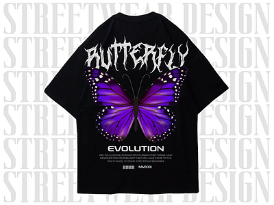 Butterfly urban streetwear design I T-shirt design urban design