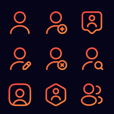 Interface User Icons animation besticons branding bulkicons gradient icons graphic design icons illustration ui users