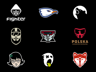 Head-Logo Folio branding character character design face logo head logo icon design logo poland sports logo