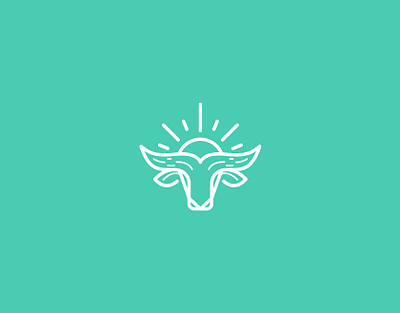Bull Sunrise bull logo graphic design logo design sunrise logo