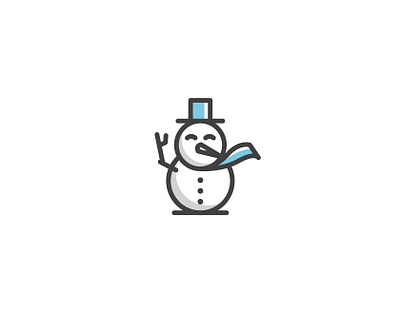 Snowman fun logo graphic design illustration logo logo design playful logo snowman logo