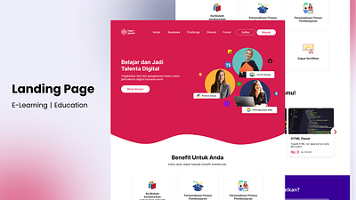 Education Learning Landing Page dailyui design education figma landing page modern ui ui design ux web web design website website design