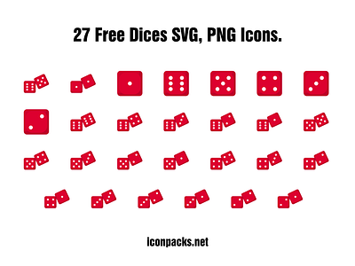 27 Free Dices And Combinations SVG, PNG Icons. dice dices free resources freebies icon pack icon set icons png icons svg icons vector
