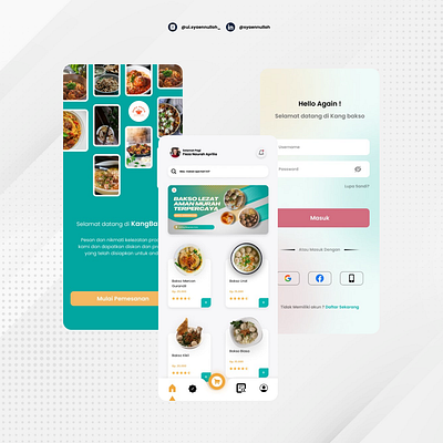 FOOD RECIPE APPS KANGBAKSO android app food graphic design ui ux