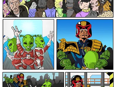 2000AD ArtStars 2000ad comic dredd illustration judge dredd scifi