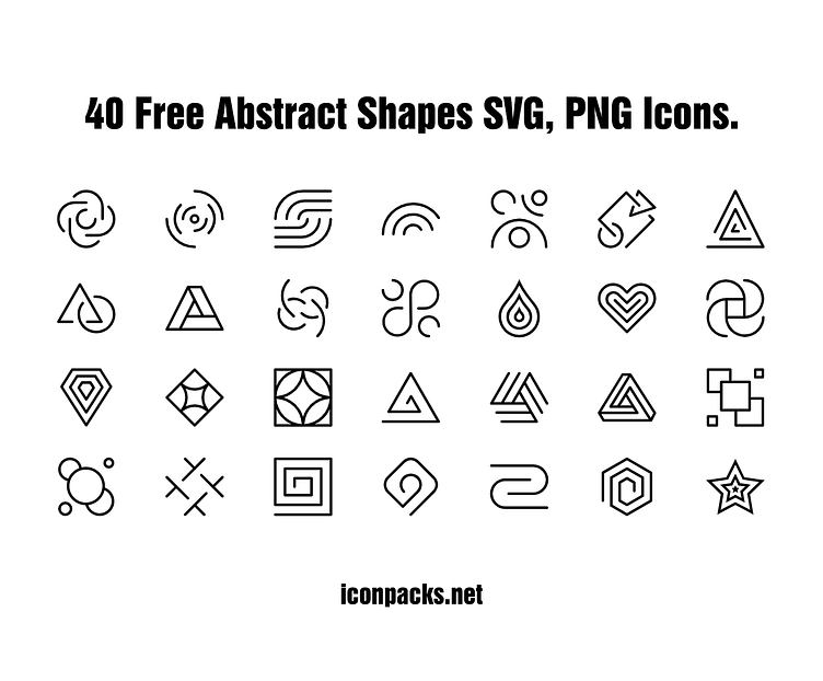 40 Free Abstract Shapes SVG, PNG Icons by Yusuf Önaldı on Dribbble