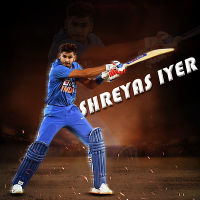 Shreyas Iyer Poster ( Cricket ) cricket desig design graphic design sports