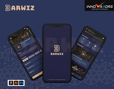 Barwiz Mobile App app app design barwiz mobile app branding design graphic design illustration landing page logo ui ux