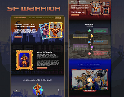 SF Warrior Mobile App app branding design graphic design illustration landing page logo nft website ui ux vector website design