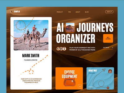 Camp AI Website. Figma. UI-UX design. branding design graphic design illustration logo prototyping ui ux vector