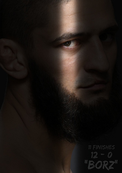 "Borz" Khamzat Chimaev - Fight Poster chimaev fighter graphic design khamzat poster ufc