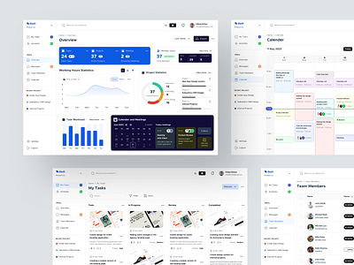 Dash - Task Management System activity calendar 2023 card chat dashbaord design group chat messages mobile overview profile projects table task team team member today task ui web web design