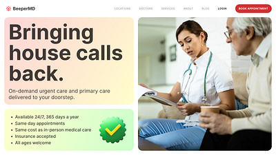 Doorstep Healthcare Website Design branding healthcare medical ui design