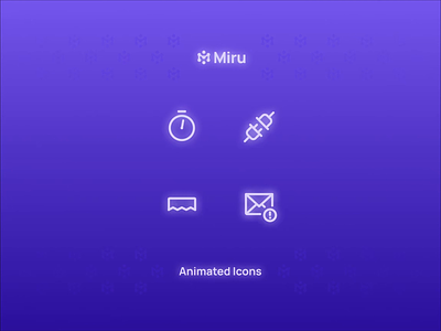 Miru Animated Icons animation branding email iconography icons illustration interaction mobile motion motion graphics responsive saas time tracking ui user interface ux visual design