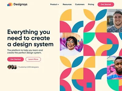 Designsys Hero Section Design Concept: Landing Page landingpage ui ux web design website