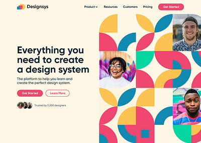 Designsys Hero Section Design Concept: Landing Page landingpage ui ux web design website