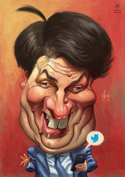 Teethy art caricature digitalpainting funny illustration politics