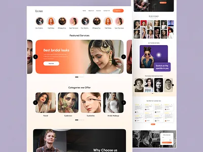 Beauty Salon Concept branding design designer illustration logo ui ui ux uidesign uiux webdesign