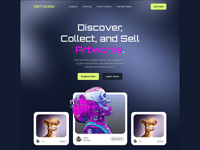 NFT Artworks design graphic design typography ui ux webdesign