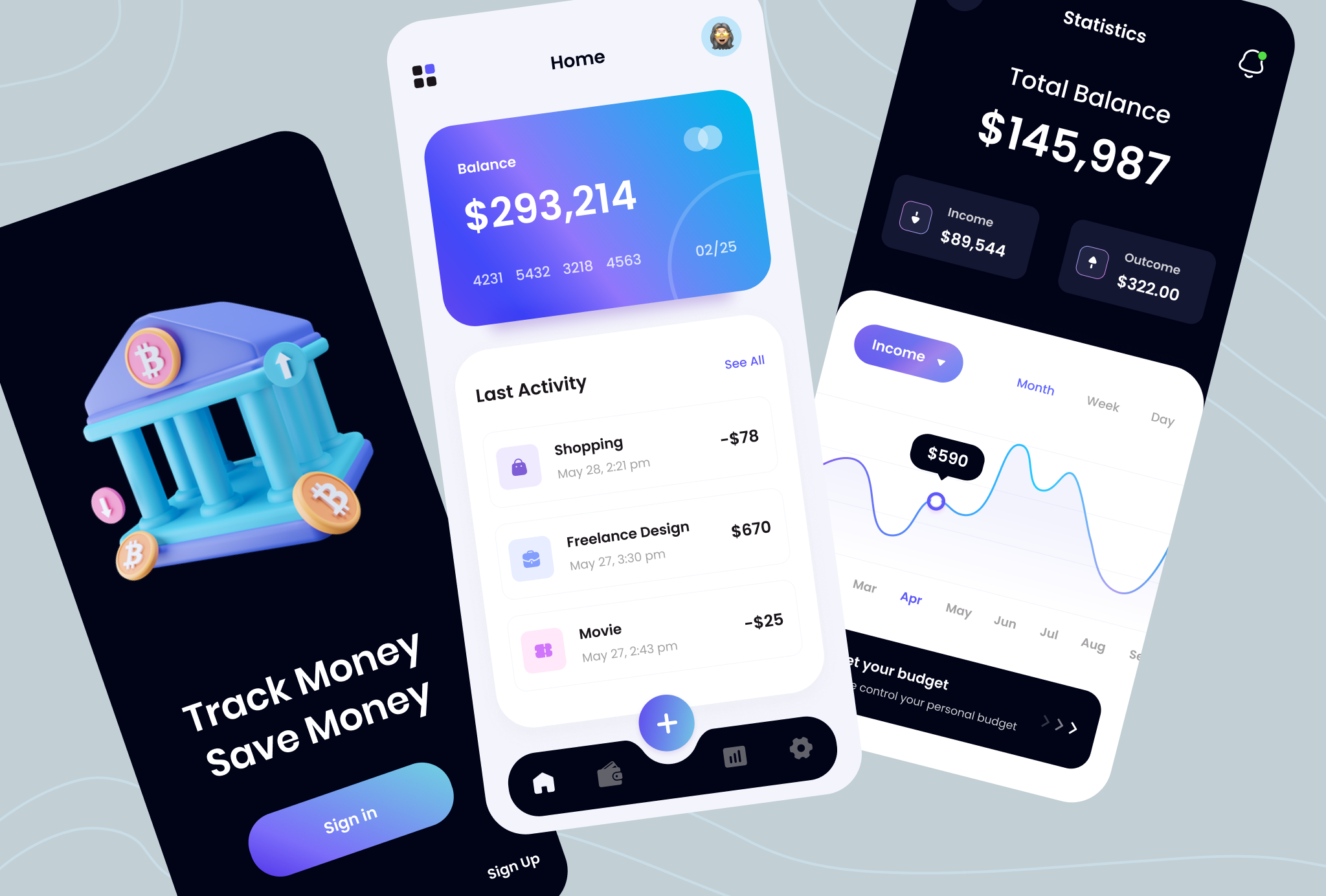 Banking App design ⚡ app balance bank app bank design bank ios banking app banking system bitcoin budget card app e wallet e wallet app eth income money money app statistic ui ux wallet app