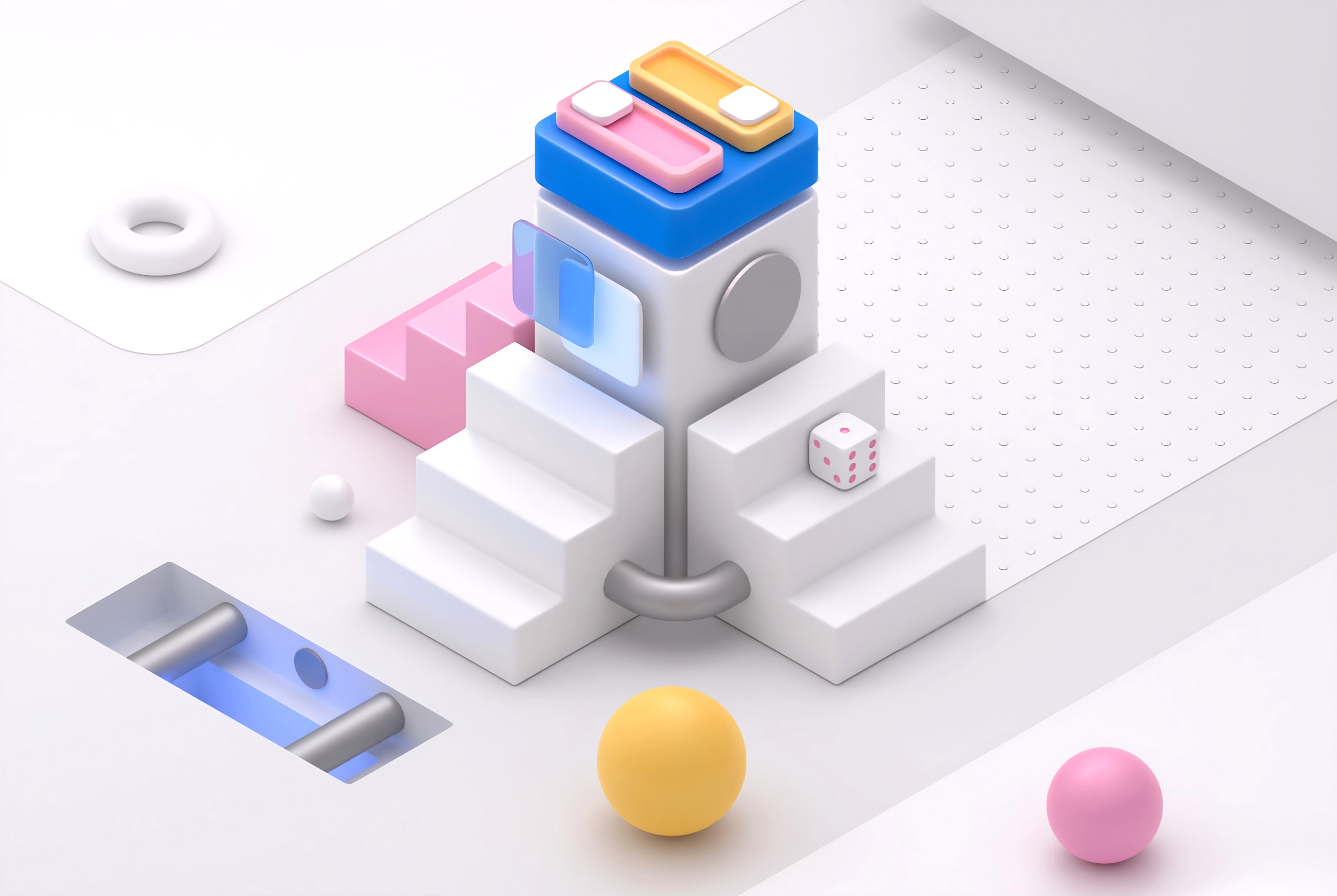Isometric 3D 3d 3d illustration blender clean isometric minimalism minimalistic render simple web illustration