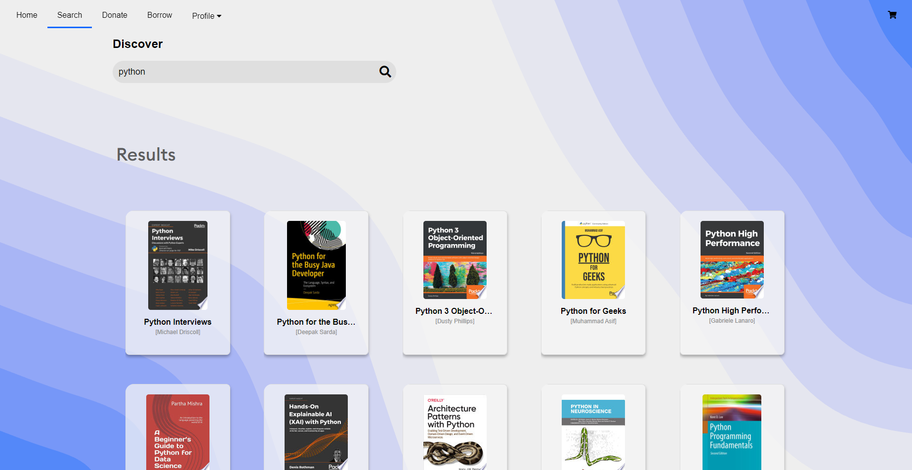 E-library website by Mohammed Nasr on Dribbble