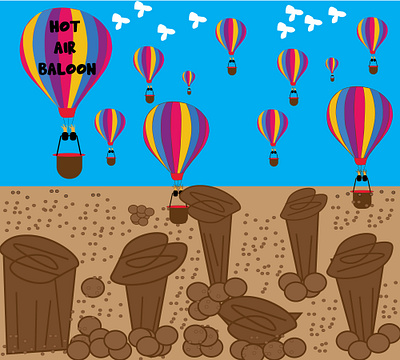 Hot Air Balloon 3d animation branding dailylogochallenge graphic design logo motion graphics ui