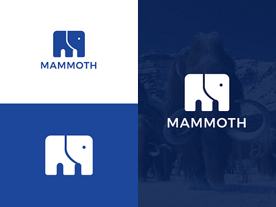 Mammoth - Logo design adobe illustrator app icon brand identity branding corporate logo creativelogo design graphic design illustration logo mammoth logo minimallogo modernlogo professional logo vector