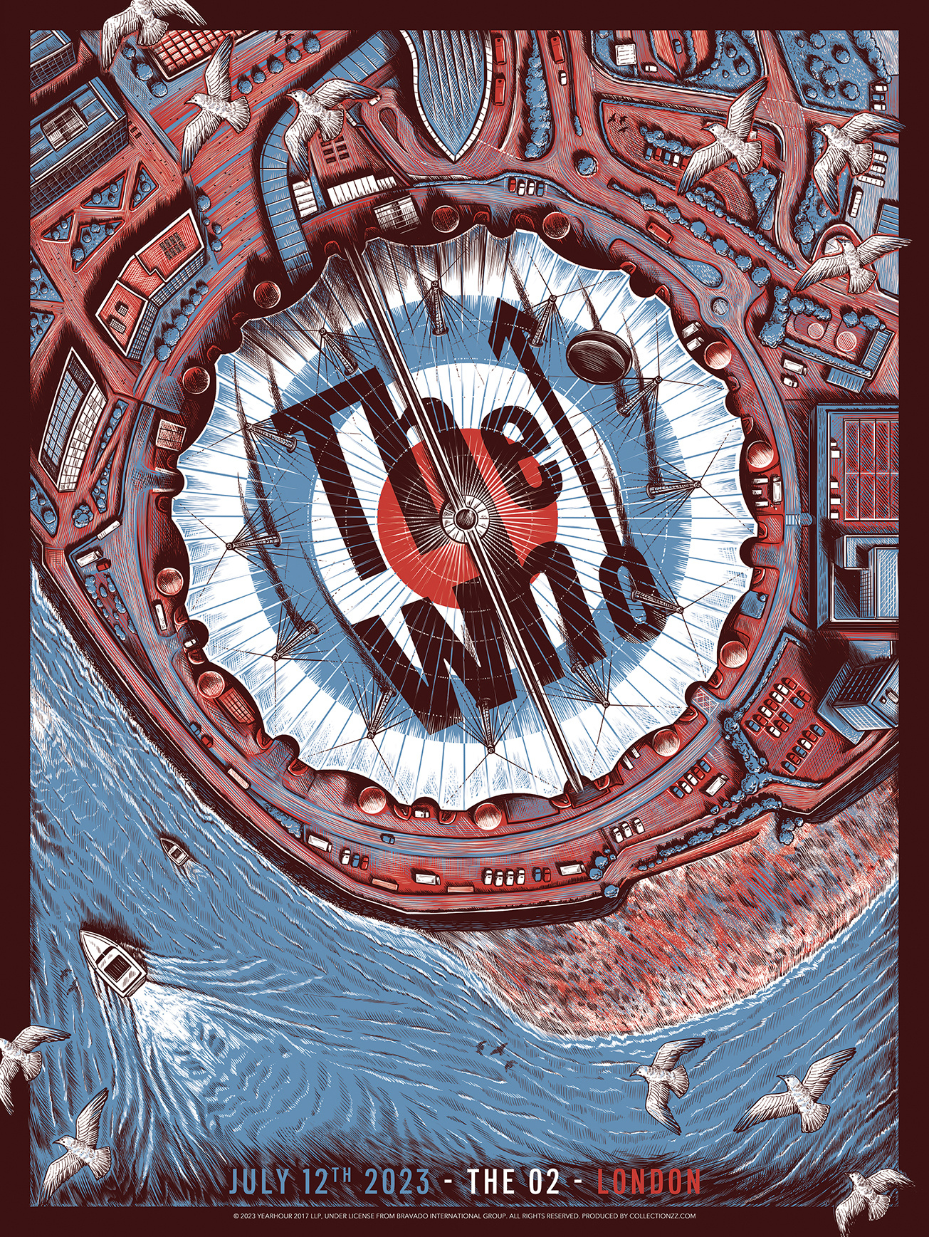 The Who art band band art drawing gig poster illustration mod poster poster art poster design the o2 the who