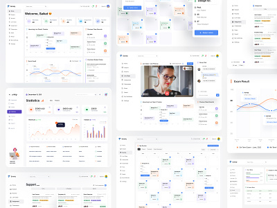 Education Management System app application design business design education growth illustration learning management lms minimal saas student teacher trendy ui ux video call web web app website