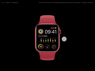 Expense Tracker - Apple Watch App Concept app design apple expense expense tracker finance manager money ui ui design ux watch os