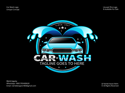 Car garage logo design for automotive detailing Vector Image