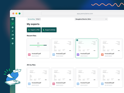 Enhanced Document Preview in Accounting Software cards documents drive grid import invoices preview selected