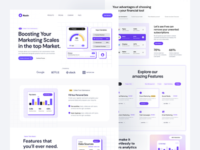 Noxin Saas Website Design landing page saas saas design saas landing saas landing page saas ui saas web saas websiten design web design website design