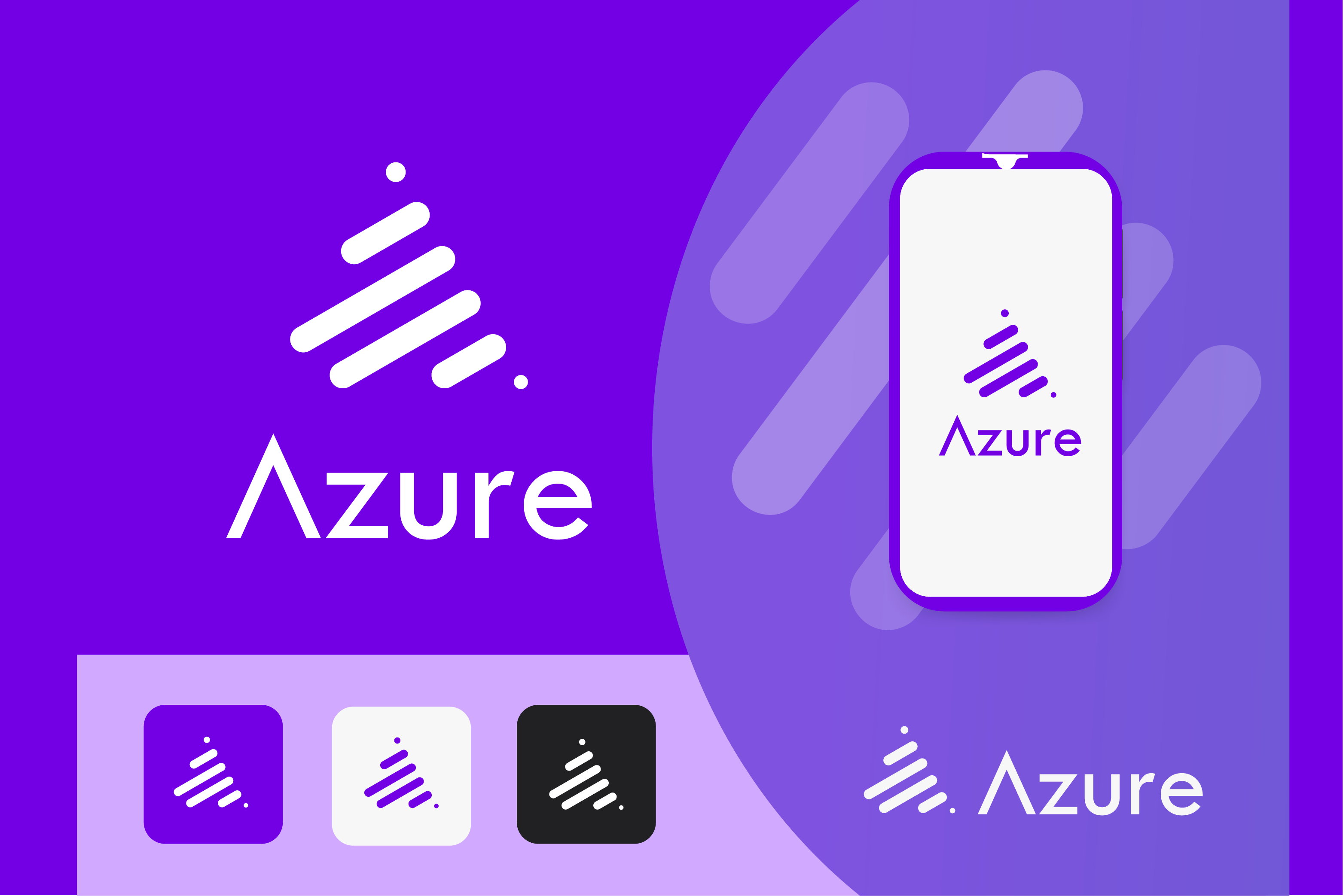 Azure Tech Brand Identity Design 3d animation app app design brand branding colors design graphic design identity illustration logo logos microsoft mobile mobile apps motion graphics ui ux vector