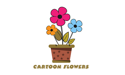 Cute cartoon flowers 3d animation branding graphic design logo motion graphics ui