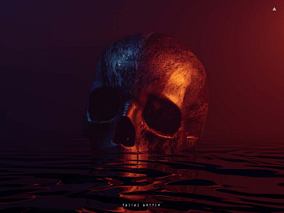 Floating Skull - 3d Artwork 3d 3d art 3d artwork artist blender design digital art skull skull art