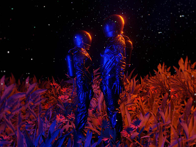 Lovers 3d 3d art 3d artwork artist astronaut blender couple design digital art fantasy lovers surreal