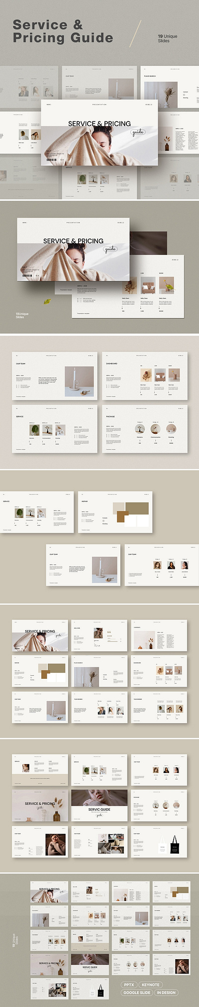 Service & Pricing Guide Presentation Template and clean corporate guide marketing minimal presentatio pricing process sales service simple template