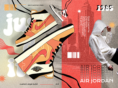 Air Jordan 1 Creative Graphic Design Poster, Sneakers Poster